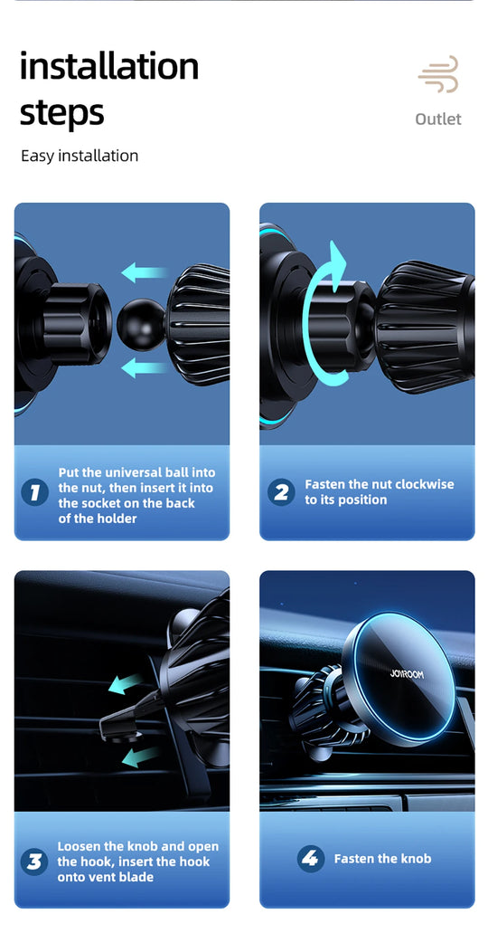 Joyroom 15W Magnetic Wireless Car Charger