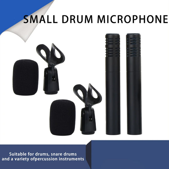914 drum microphone, windproof cotton heart-shaped tubular condenser microphone, for live performances and studio recording