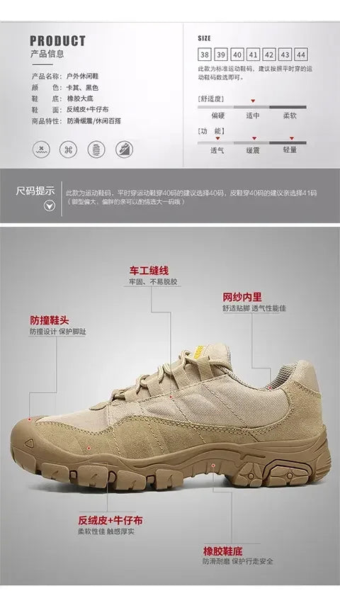 NMen's Outdoor Hiking Shoes Anti Slip Thick Soled Hiking Shoes Comfortable and Durable Walking Boots, Gray Exercise Shoes Tennis