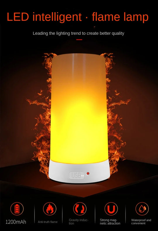 LED Flame Lamps for Room Simulated Flame Night Lights Lava Lamps Indoor Bar Ktv Wedding Decoration for Christmal New Year Gift