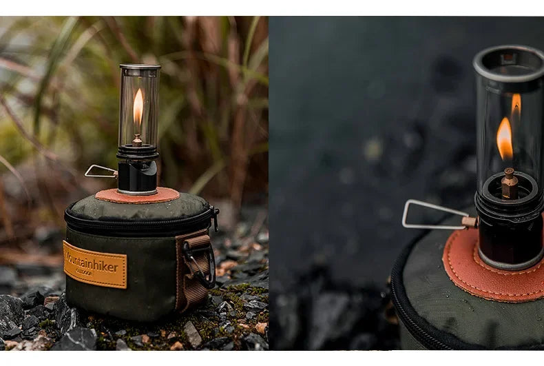 MOUNTAINHIKER Dreamlike Candlelight Lamp Tent Lighting Equipment Camping Lamp Windproof Gas Candle Lamp Outdoor Camping Lights