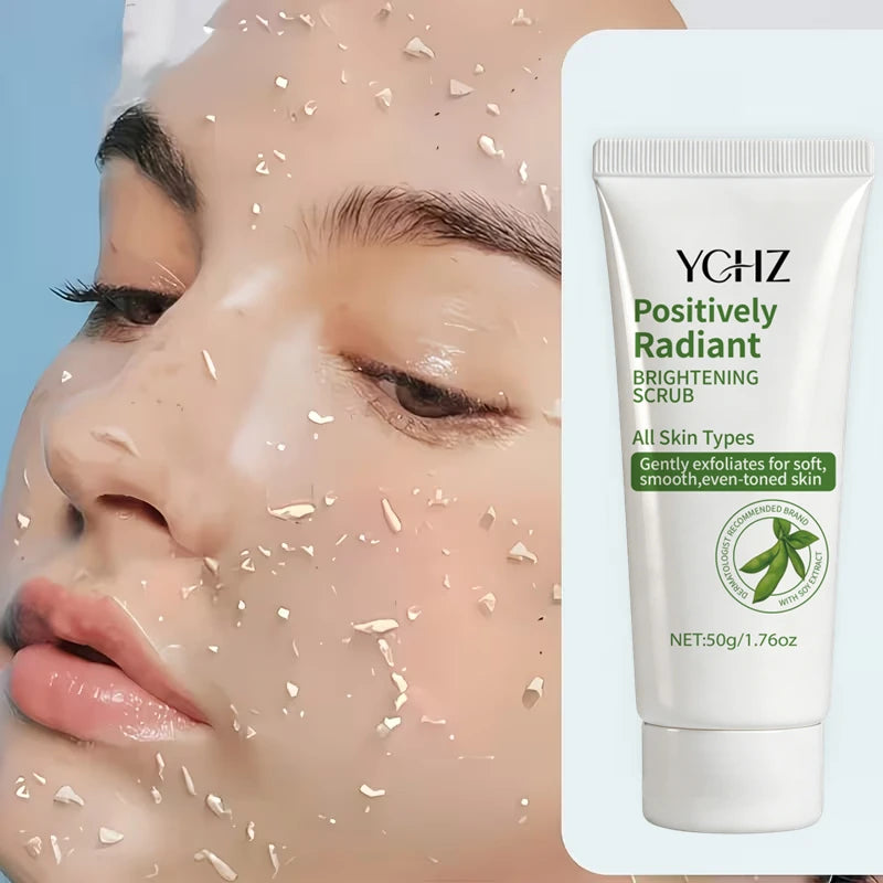 Radiant Skin Cleansing Scrub Gel, Moisturizing Formula, Rich in Soybean Extract, Helps Improve Skin Tone and Texture; Oil-Free