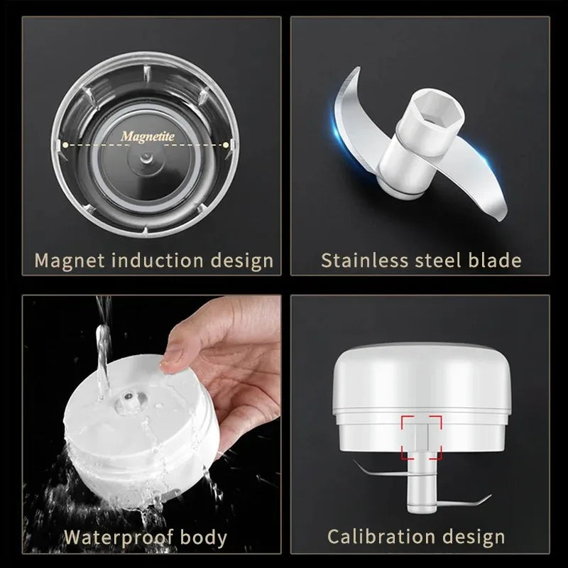 250ml Electric Garlic Chopper & Mini Meat Grinder