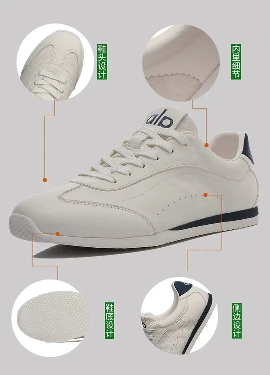 Non slip sneakers simple elegant style soft wear resistant sole lightweight breathable casual trainers for men women streetwear
