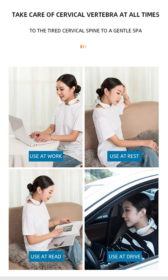 Shoulder Neck Massage Smart Back And Neck Massager Cervical Vertebra Health Care Vibrator Heating Relieve Pain Muscle