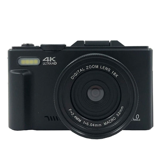 4K YouTube Vlog Video Camera with 3’’ Flip Screen & Anti-Shake Selfie Camcorder