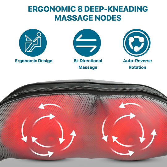 Shiatsu Back and Neck Massager Neck Massager Roller with Heat Neck and Shoulder Massager Pillow for Shoulder Body Muscle Pain Re