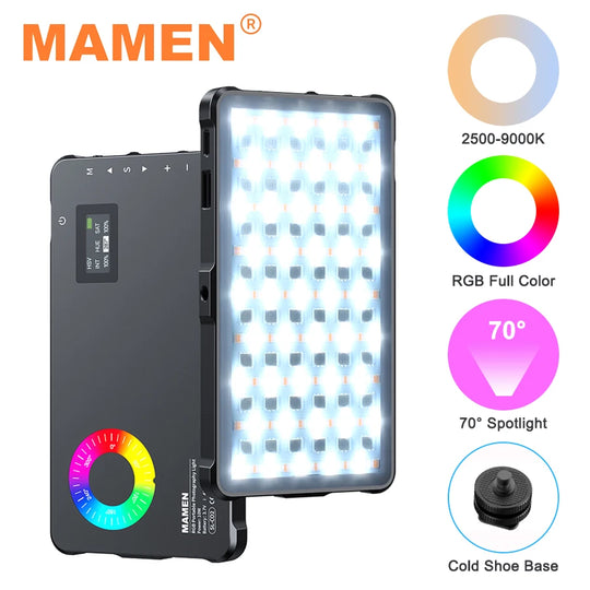 MAMEN 70° Spotlight RGB Video Light