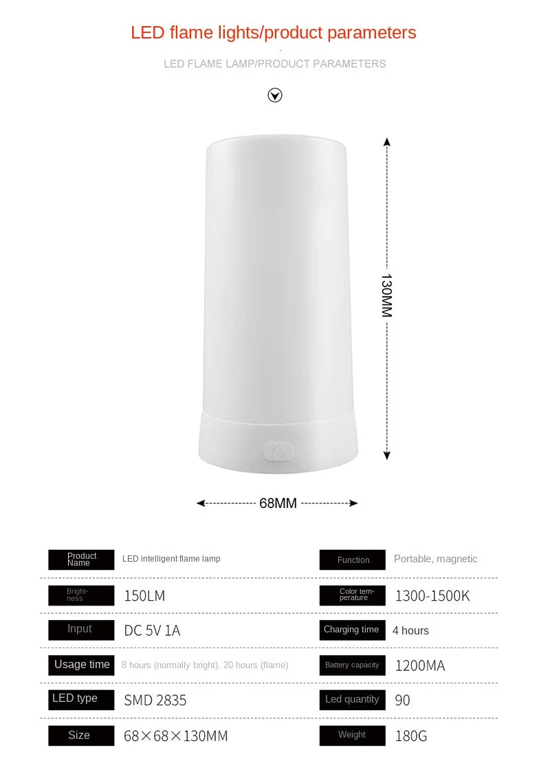 LED Flame Lamps for Room Simulated Flame Night Lights Lava Lamps Indoor Bar Ktv Wedding Decoration for Christmal New Year Gift