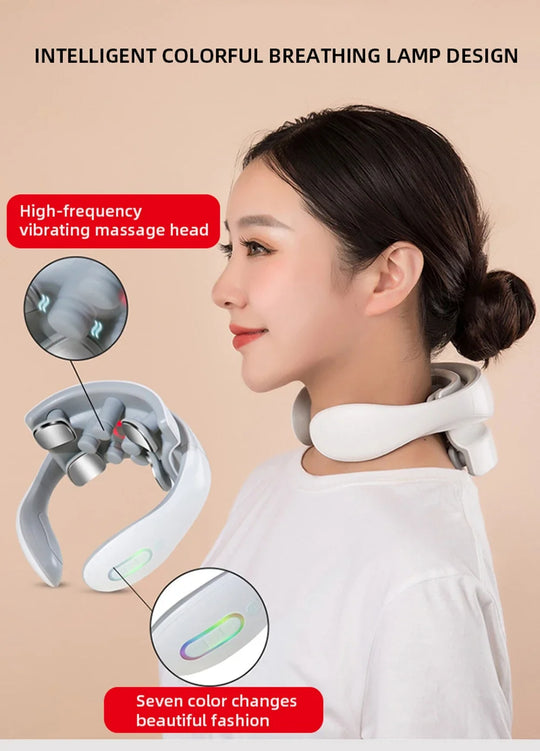 Shoulder Neck Massage Smart Back And Neck Massager Cervical Vertebra Health Care Vibrator Heating Relieve Pain Muscle