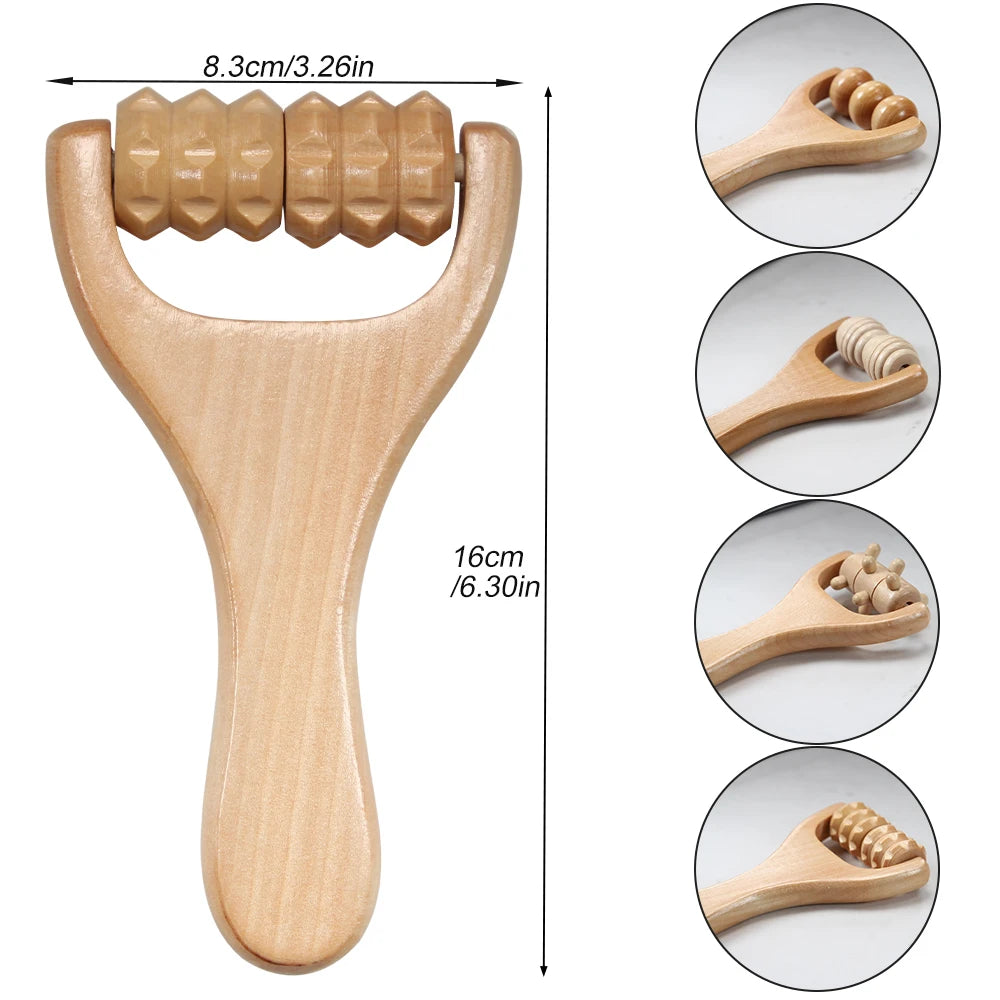 1Pcs Wooden Massage Roller,Instantly Self Massage Waist Thigh, Leg, Hands Full Body Roller Tool Massager DIY Maderotherapy