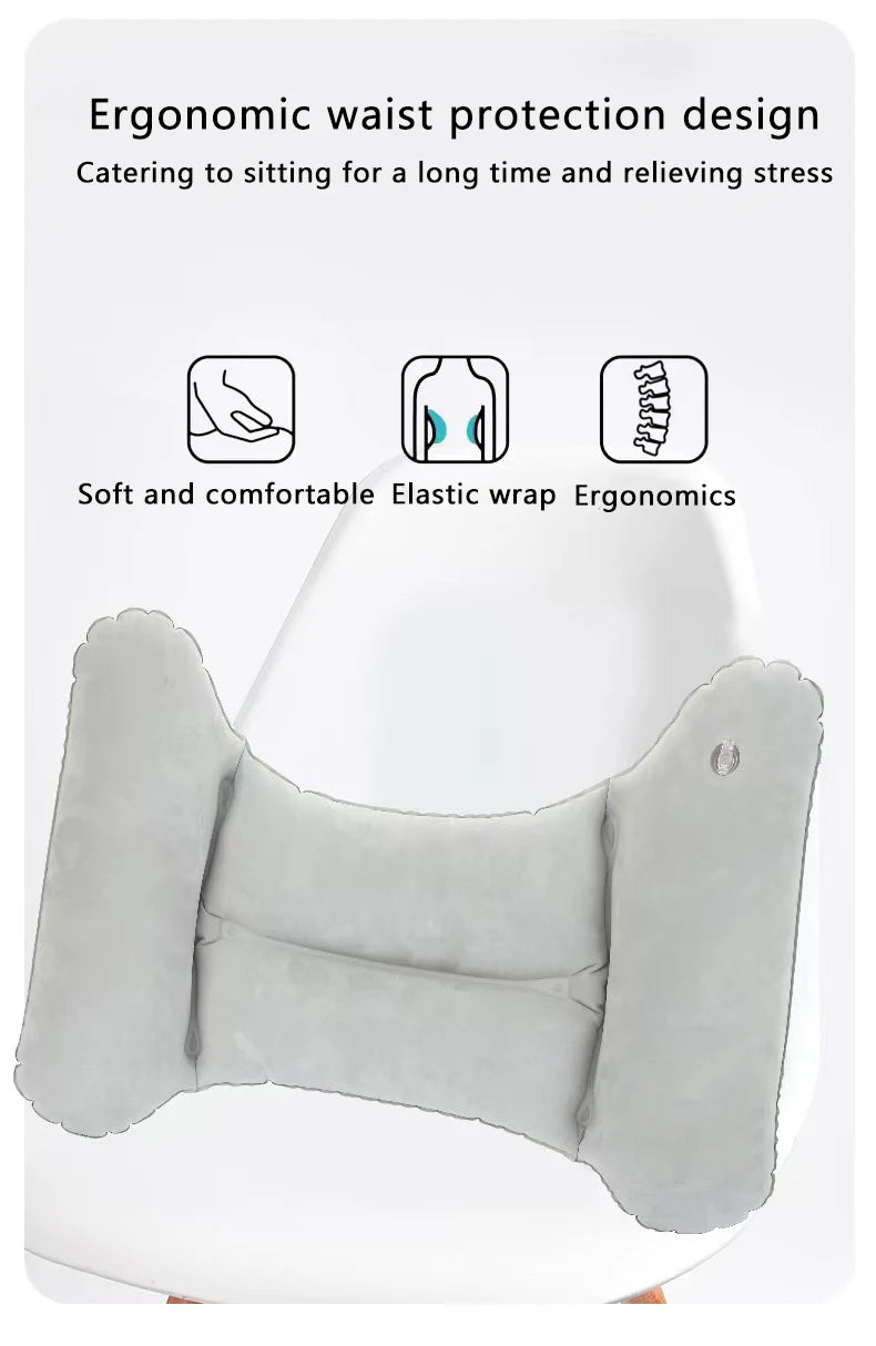Inflatable Pillow Adjustab  Lumbar Support Pillow for Sleep Suitable for Side Lying and Supine Position