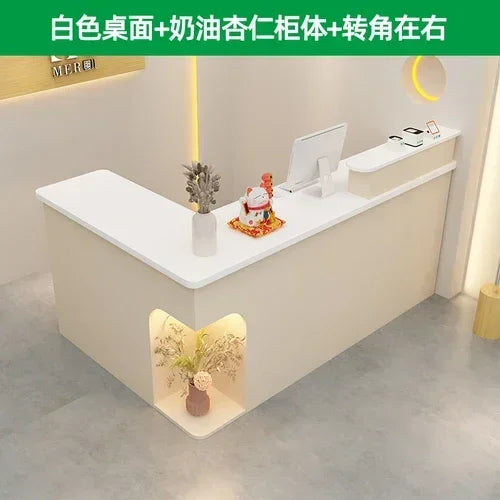 Bar Modern Reception Desk Tall Cabinet Lights Office Table Reception Desk Commercial Cashier Mostrador Garden Furniture Sets