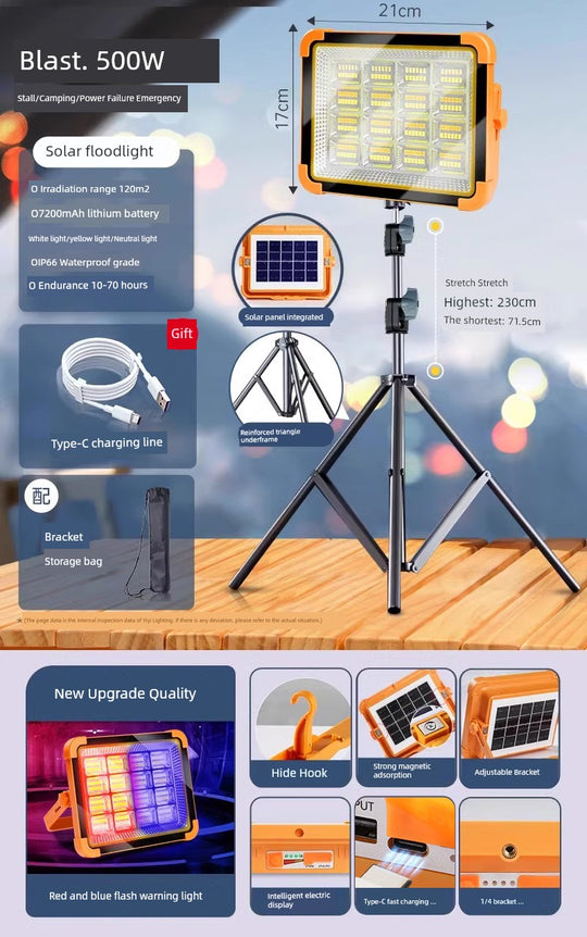 Led Stall Power Failure Emergency Satchel Solar Light