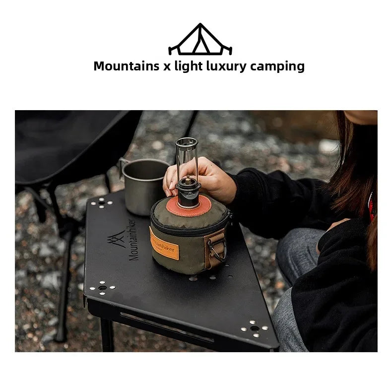 MOUNTAINHIKER Dreamlike Candlelight Lamp Tent Lighting Equipment Camping Lamp Windproof Gas Candle Lamp Outdoor Camping Lights