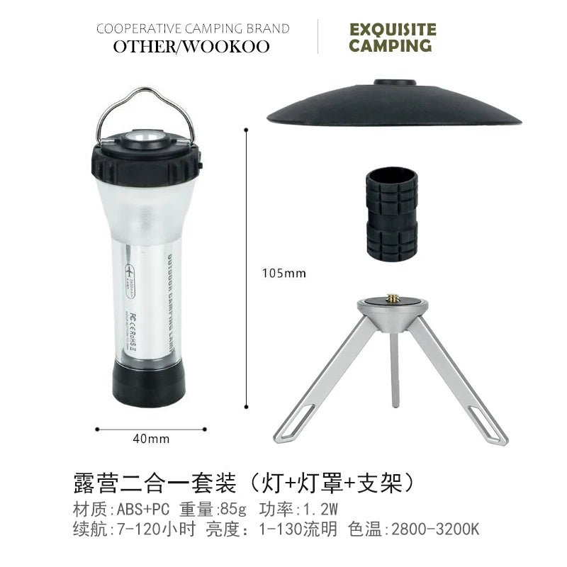 Portable Light Frame with Storage Rack & Lampshade for Camping & Goal Zero
