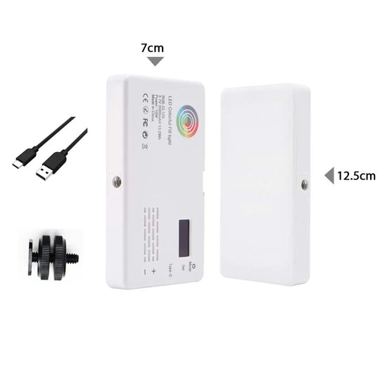 2500K-8500K Bi-Color CRI 95+ RGB LED Camera Video Light Photographic Fill Panel Pocket Lighting Full Color Lamp for YouTube Vlog