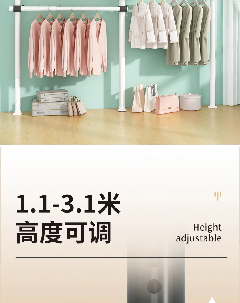 Dressing Rooms Hanger Floor Clothes Racks Clothing Shoe Floor Bedroom Garment Rack Rail Free Standing Percheros Furniture
