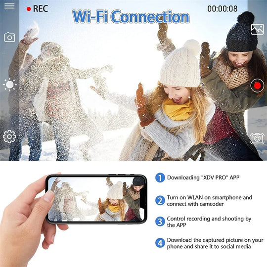 4K Professional Video Camera Camcorder