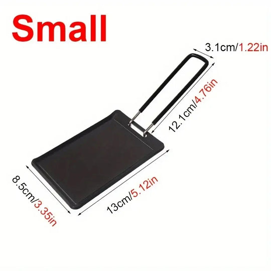 Small Camping Frying Pan Outdoor Mini Portable Grill Pan BBQ Baking Dish Pan Travel Hiking Picnic Camping Cookware Barbecue Tool