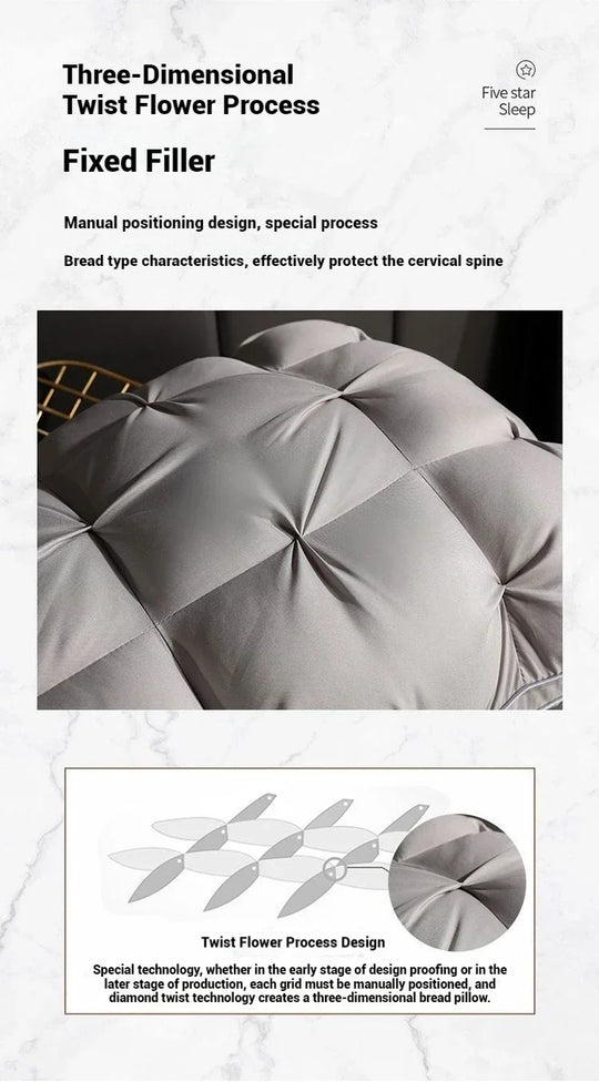 Sleeping Pillows 5-star Hotel Neck Pillow Three-dimensional Soft Solid Color Pillow Comfortable Pillows for Sleeping Home Offers