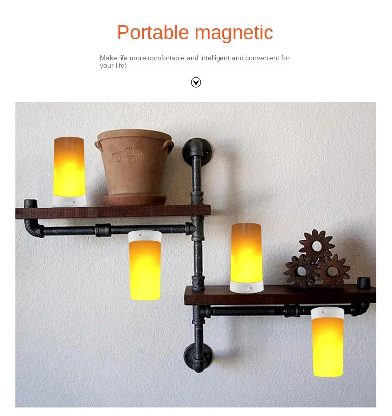 LED Flame Lamps for Room Simulated Flame Night Lights Lava Lamps Indoor Bar Ktv Wedding Decoration for Christmal New Year Gift