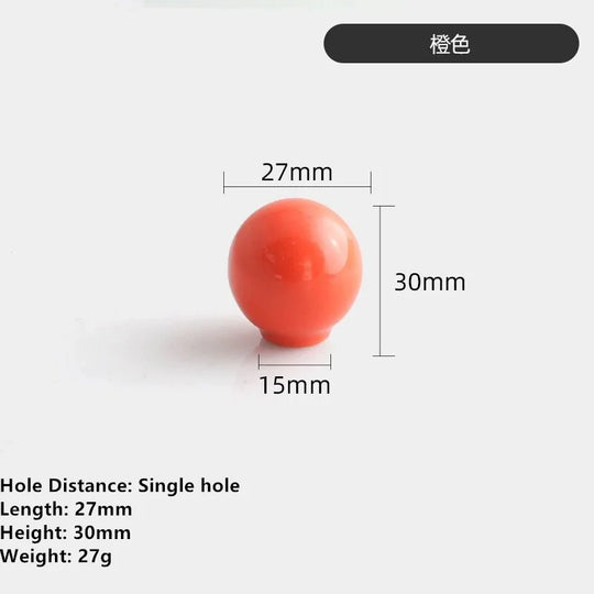 Handles Drawer Cabinet Furniture Kitchen Handles for Cabinet Knob Door Drawer Knob Colour Ceramics Rotundity Single Hole