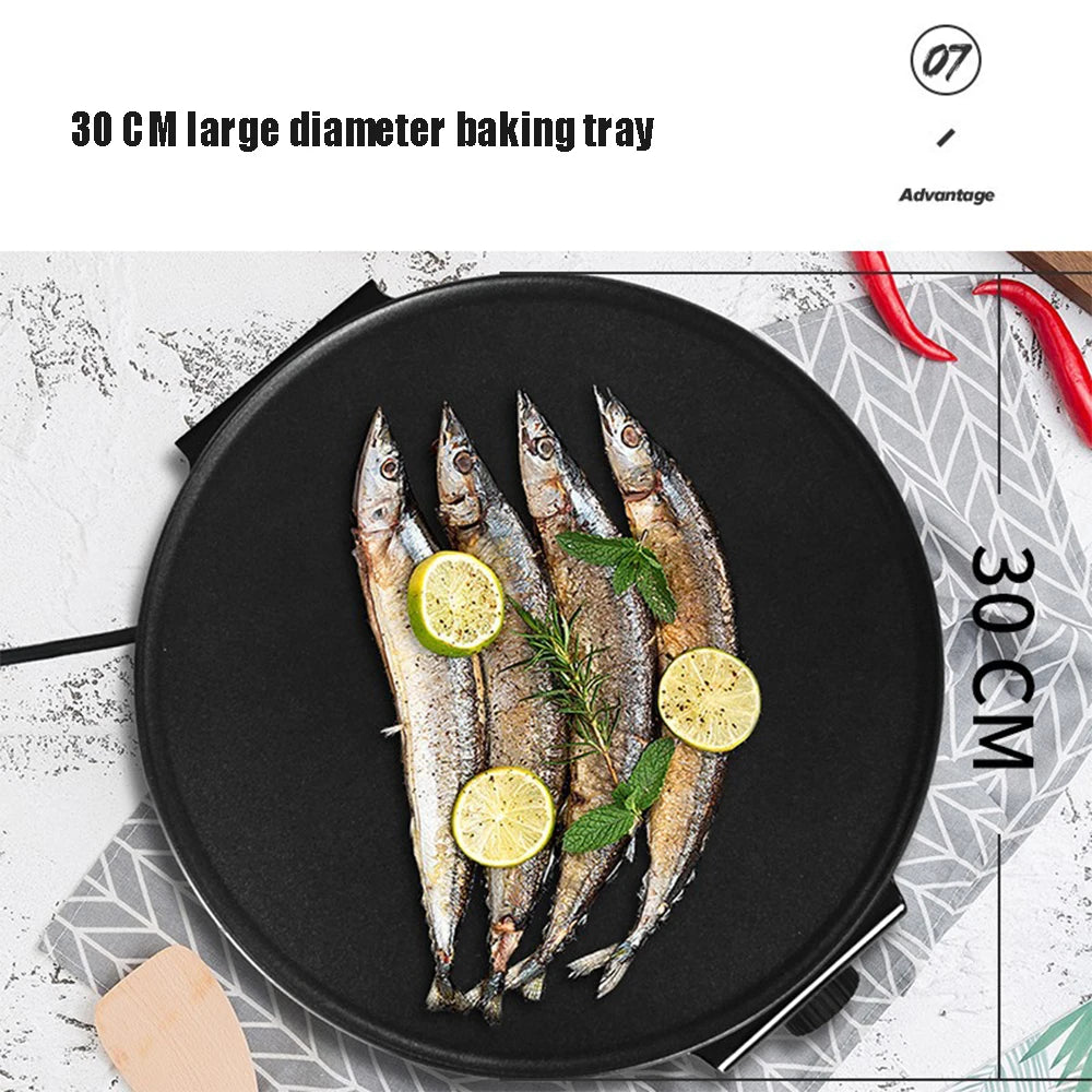 Electric Crepe Maker Machine Pancake Machine With Non-stick Griddle Batter Spreader Crepes Maker 1000W Kitchen Cooking Tools