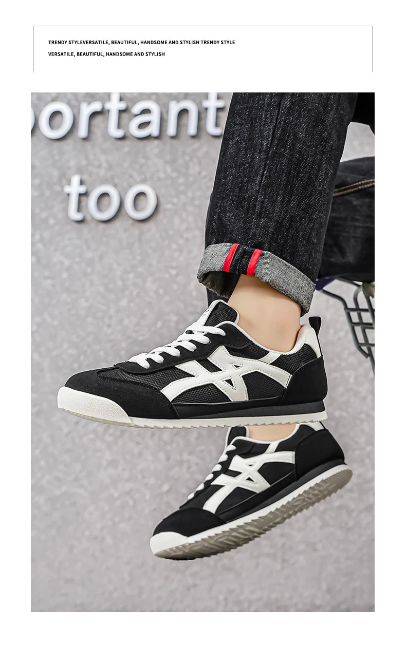 Men's Casual Shoes Fashion Sneakers Low Top Lace Up Lightweight Comfortable Breathable Walking Shoes For Daily Wear
