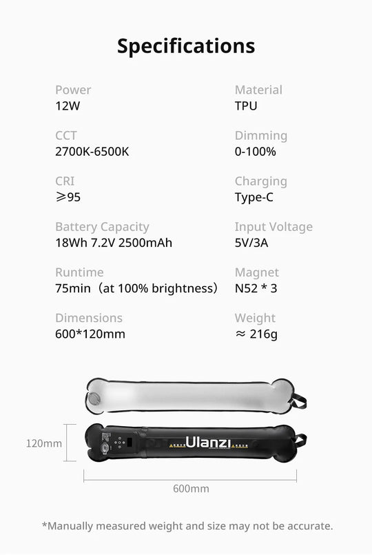 Ulanzi UA12 Portable Air Tube Light