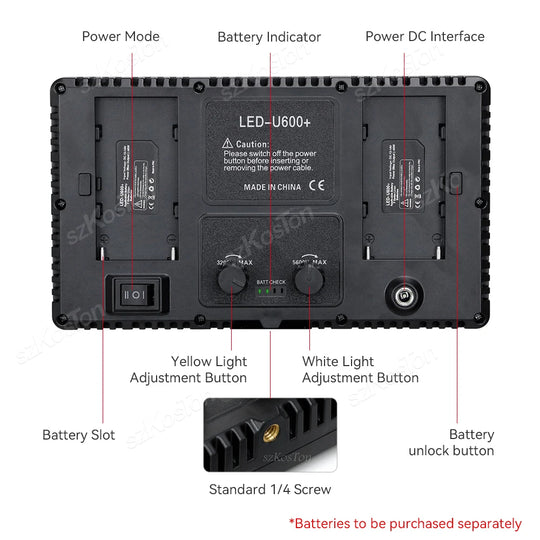 U600 RGB LED Photo Studio Light