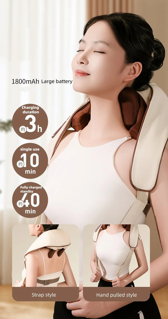 Neck shoulder Massager Deep Tissue shiatsu Back Massagers with Heatfor Pain Relief Electric Kneading Squeeze Muscles Massage