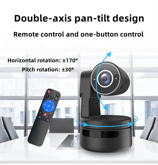 4K PTZ Webcam with AI Framing