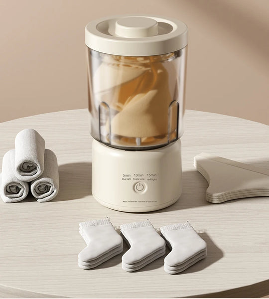 Mini Washer Underwear&Socks Makeup Brush Cleaner Washer Rechargeable Wireless Portable for Travel/Home/Dormit