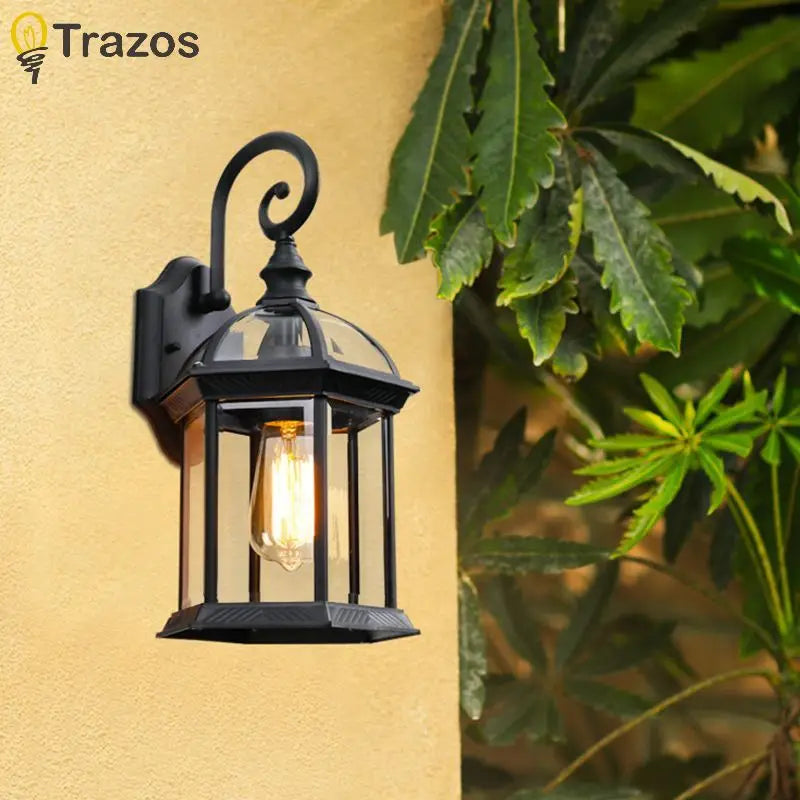 Outdoor WallLamp Waterproof Retro American Villa Courtyard Aisle Corridor Outdoor Simple Garden LED Balcony Wall Lamp