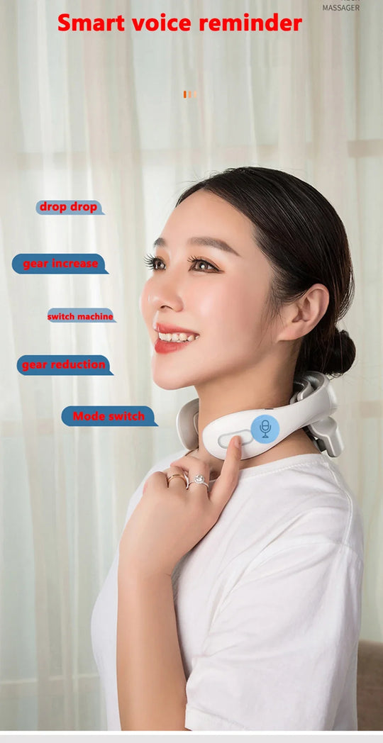 Shoulder Neck Massage Smart Back And Neck Massager Cervical Vertebra Health Care Vibrator Heating Relieve Pain Muscle
