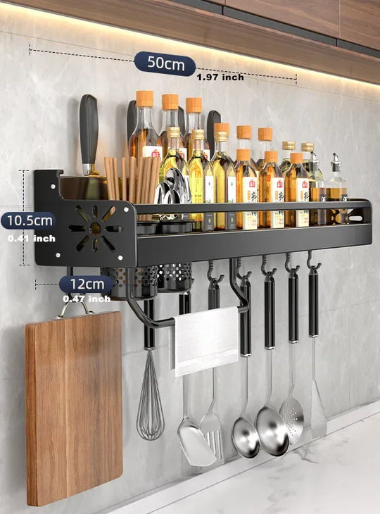 Kitchen Spice Storage Knives Holder Knife Stand Spice Rack Organizer Knives Holder Spoon and Chopsticks Rest Hanging Organizers