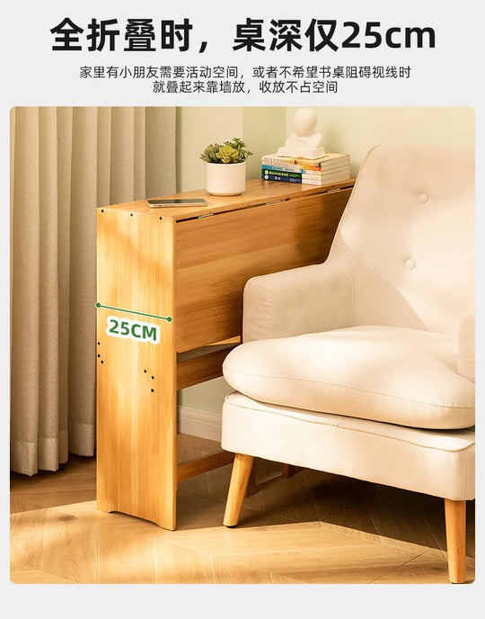Folding Desk Computer Table Office Desk Student Home Small Desktop Solid Wood Bedroom Bedside Writing Workstation