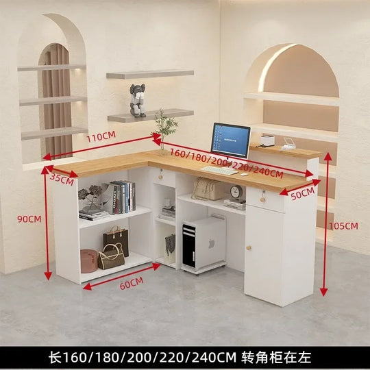 Bar Modern Reception Desk Tall Cabinet Lights Office Table Reception Desk Commercial Cashier Mostrador Garden Furniture Sets