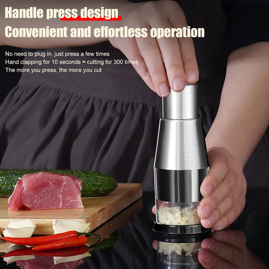 Manual Stainless Steel Garlic Chopper