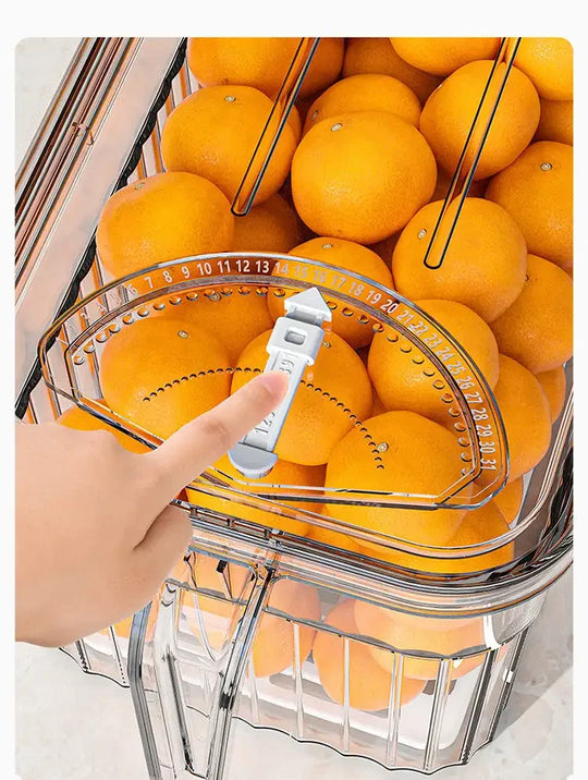 Refrigerator Storage Food Container with Drain Basket