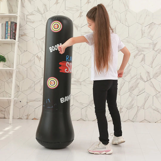 Inflatable Boxing Standing Bag Training Pressure Relief Fitness Punching Sandbag for Chilren Christmas Gifts - Jscomfortzstore
