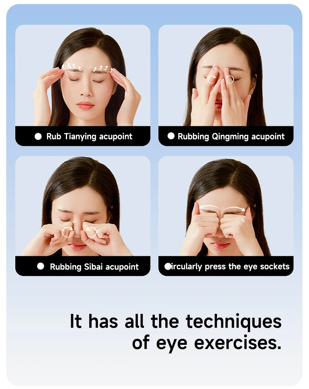 Eye Massager with Heat Smart Airbag Vibration Visible Eye Massage Hot Compress Bluetooth Music Eye Moistening Massager Device