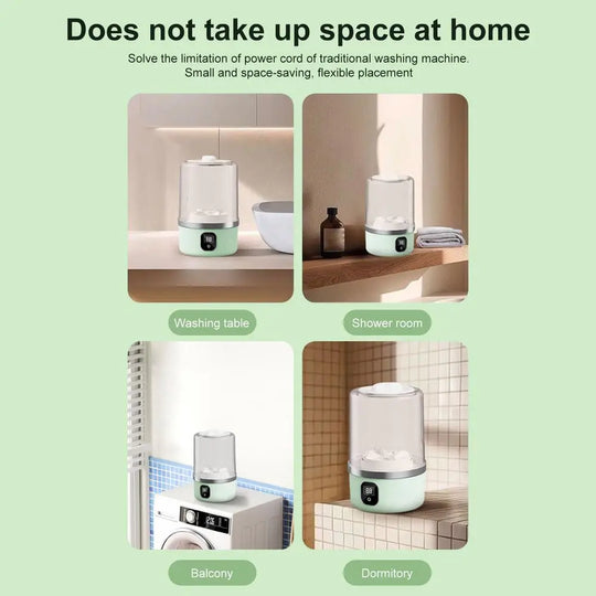 Underwear Washing Machine Mini Laundry Washer Cleaning For Underwear Rechargeable Baby Clothes Cleaning Appliance For Towels