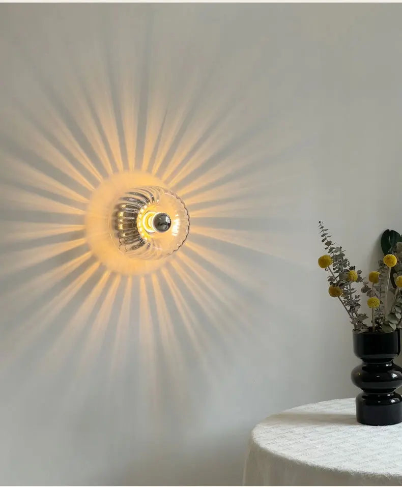 Lamp for Bedroom Simple Ancient Style Package Aisle Glass Nordic Retro Personality Balcony Corridor Stairs Wall Decor