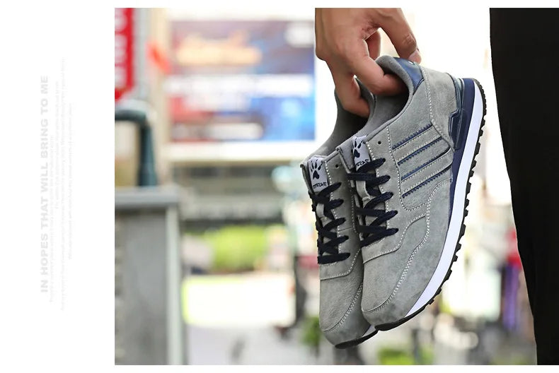 Sneakers Men Casual Shoes Light Suede 2023 New Classic Men Running shoes Outdoor Breathable Mesh Jogging Sport Shoes