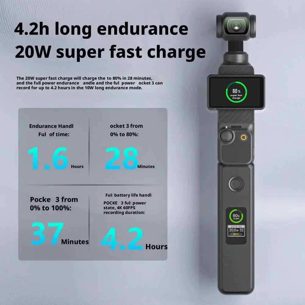 For DJI Osmo Pocket 3 Handheld Gimbal 5000Mah High-Capacity Battery Smart Fast Charging Sports Camera Accessories