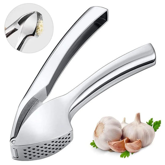 Garlic Press Manually Mashed Garlic Crusher Machine Handheld Ergonomic Grip Anti-Rust Cooking Ginger Crusher Kitchen Tools