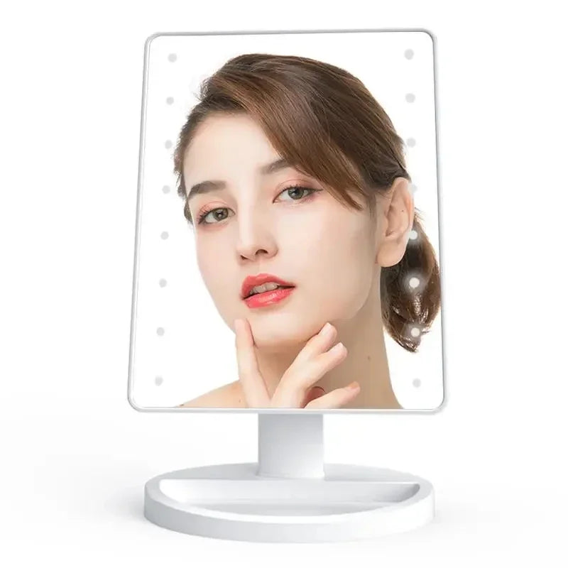 16 LED Desktop Makeup Mirror with Night Light