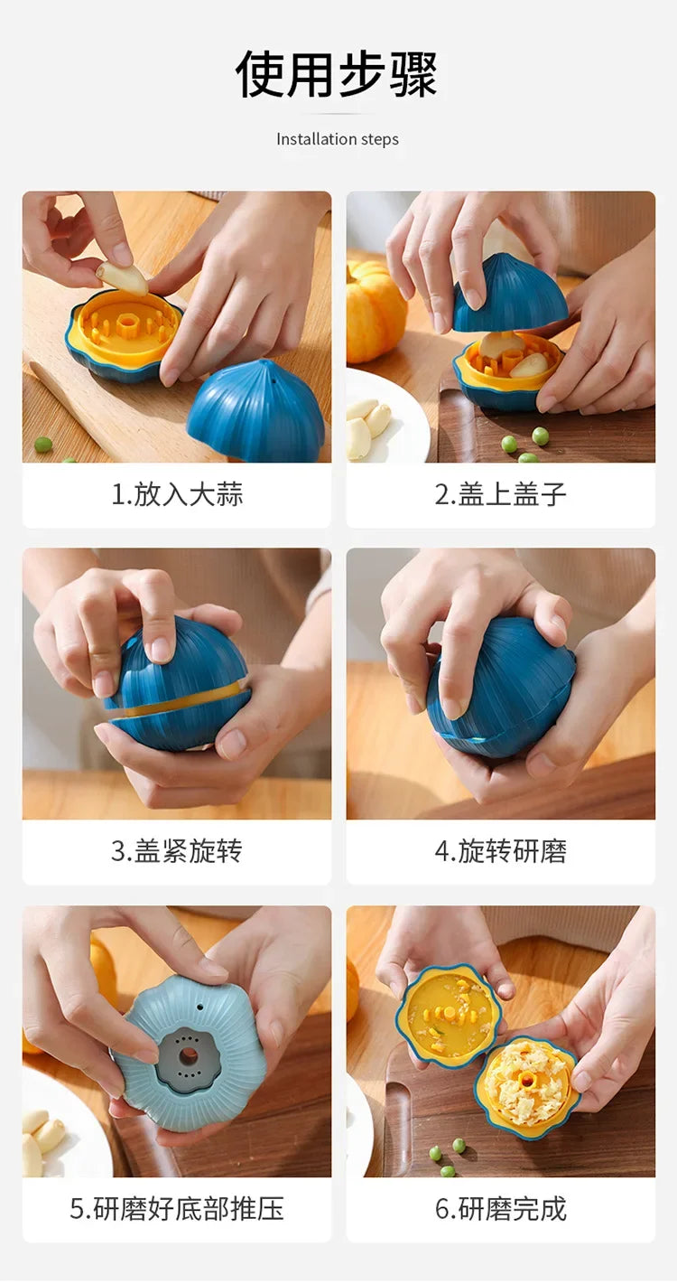 Manual Rotary Grinding Machine Garlic Sharpening Machine Crusher Kitchen Tools Manual Chili Ginger Garlic Mashing Machine